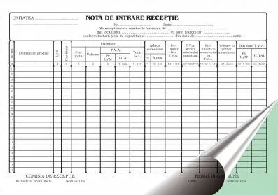 Formulare tipizate N.I.R. autocopiativ, format A4, 50 set/carnet