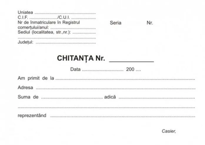 Formulare tipizate Chitantier autocopiativ, format A6, 2 ex. 50set/carnet