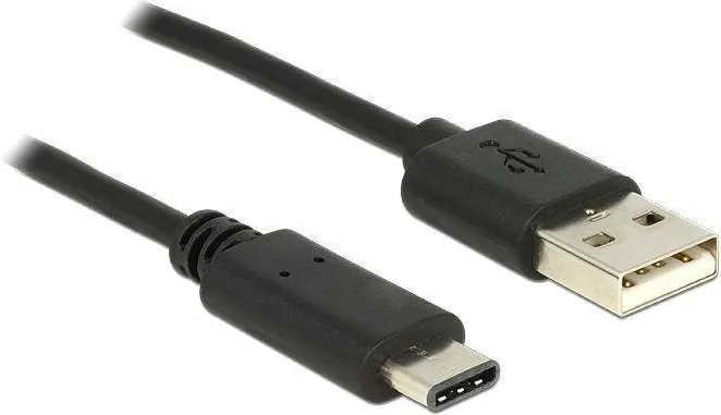 DELOCK USB Male la USB-C Male, 1 m, Black