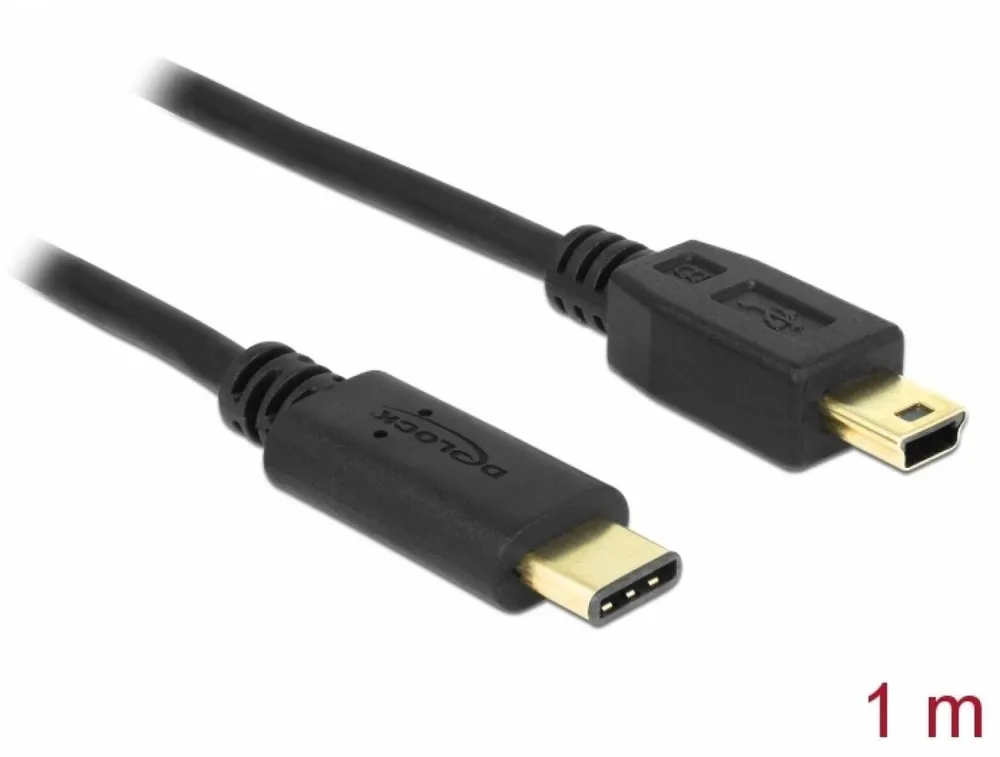 DELOCK 83603, USB-C cable - USB-C to mini-USB Type B - 1 m