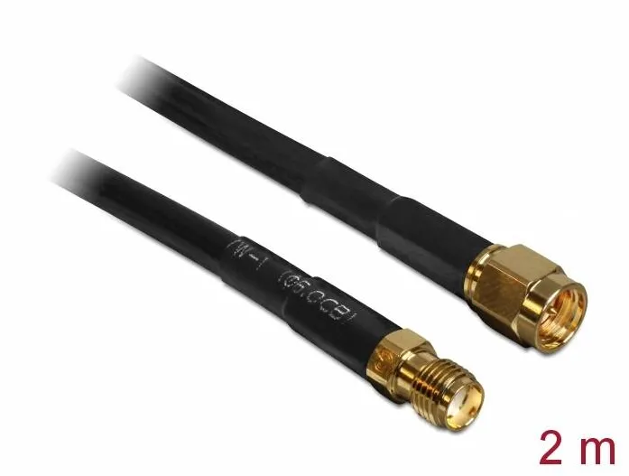DELOCK 88443, CFD200 Low Loss - antenna extension cable - 2 m
