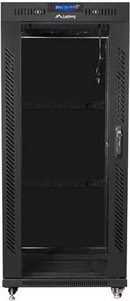 Cabinet rack LANBERG FF01-6627-12BL 19'' 27U 600x600 mm negru usa din sticla LCD