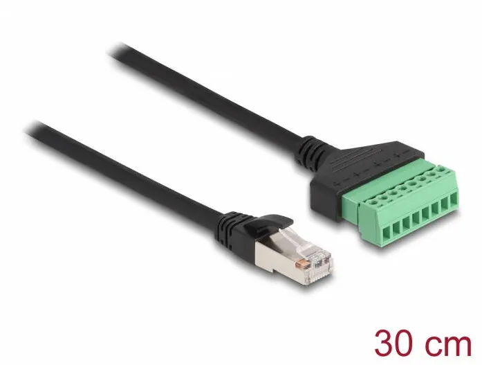 Adaptor DELOCK Cablu RJ45 Cat.6 tata la adaptor de bloc terminal 30 cm - 2 parti