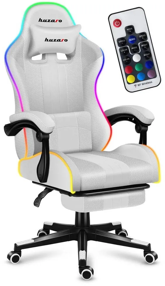 Scaun Gaming huzaro FORCE 4.7 RGB White CHAIR