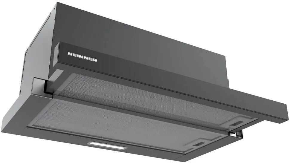 HEINNER telescopica HTCH-MD600GBK, 630 m3/h, 2 viteze, 215 W, 1.5 W, Filtre aluminiu, Negru