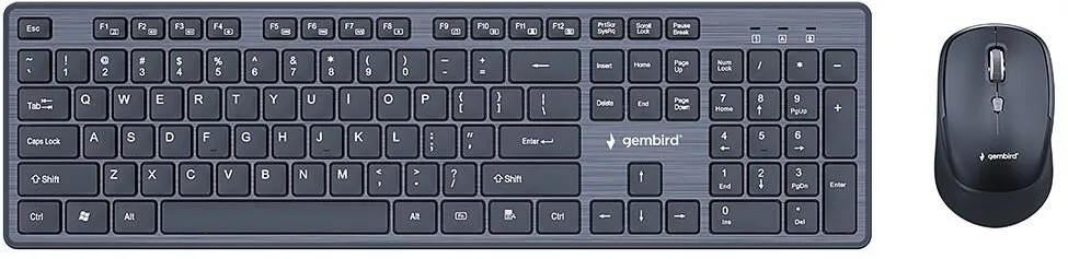 Kit Periferice Gembird KBS-WCH-04 Wireless desktop set (keyboard + mouse), black, US-layout