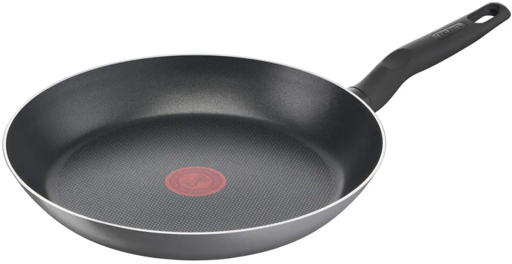 TEFAL Tigaie Force, 24 cm, inductie, indicator Thermo-Signal, invelis antiaderent Titanium, negru