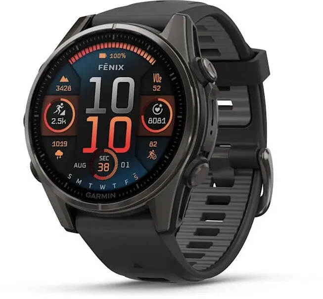 Smartwatch Garmin fenix 8 3.3 cm (1.3") AMOLED 43 mm Digital 416 x 416 pixels Touchscreen Negru Wi-Fi GPS (satellite)