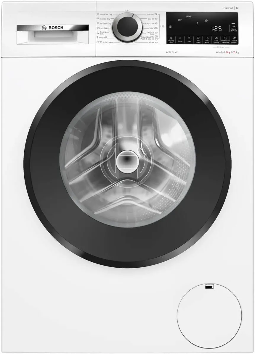 BOSCH Masina de spalat rufe cu uscator Bosch WNG24401BY, 9 Kg spalare, 6 Kg uscare, 1400 RPM, AutoDry, Iron Assist, EcoSilence Drive, 14 programe, Clasa A, Alb