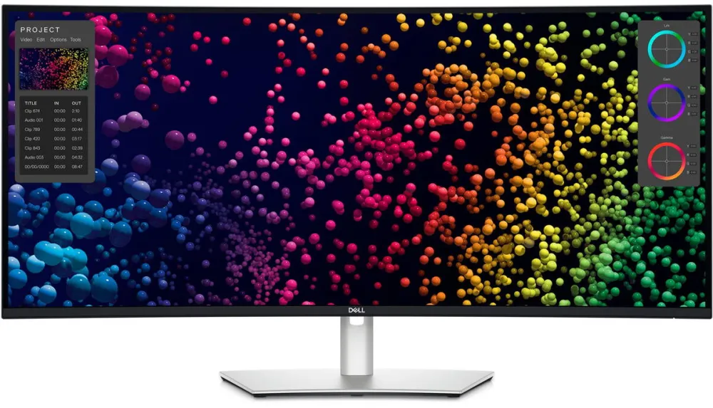 Monitor Dell Monitor IPS LED Dell U4025QW 39.7", 5120 x 2160, 5ms, 21:9, 120Hz, HDMI, DP, Thunderbolt cu 140W power, RJ45, boxe 2x 9W, Negru Argintiu