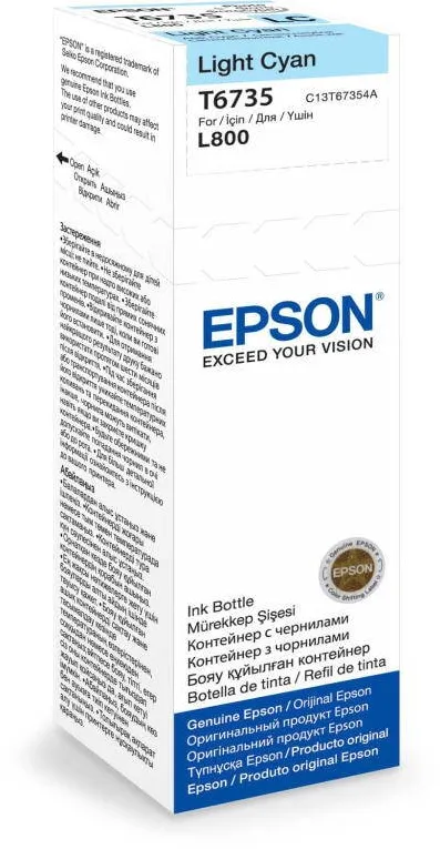 Cartus Imprimanta Epson Flacon Epson T6735, original, pentru imprimantele L800, L805, L810, L850, L1800 70 ml, light cyan