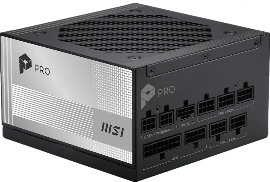 Sursa PC MSI PRO A1000PL PCIE5, 1000W, ATX, PCIe 5.1, 80 PLUS Platinum, Full Modulara, Negru