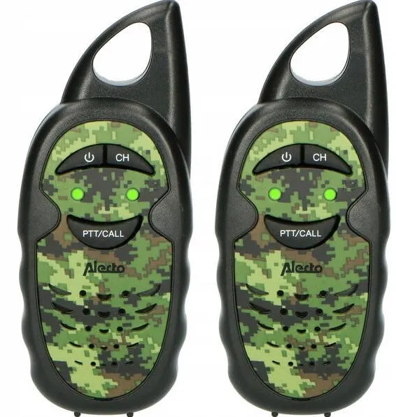 Alecto Walkie-talkie Moro Alecto FR-05CAMO, 3 canale, 3km, set cu 2 clipsuri