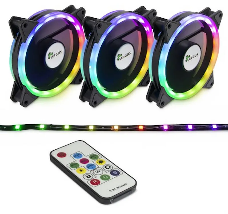 Inter-Tech Ventilator Argus RS-04 RGB 3-Fan Set