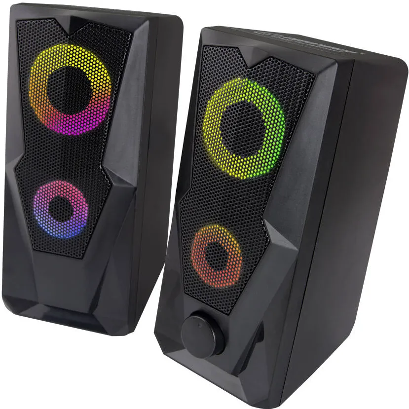 Boxe Esperanza EGS103 2.0 USB LED 6 W Black