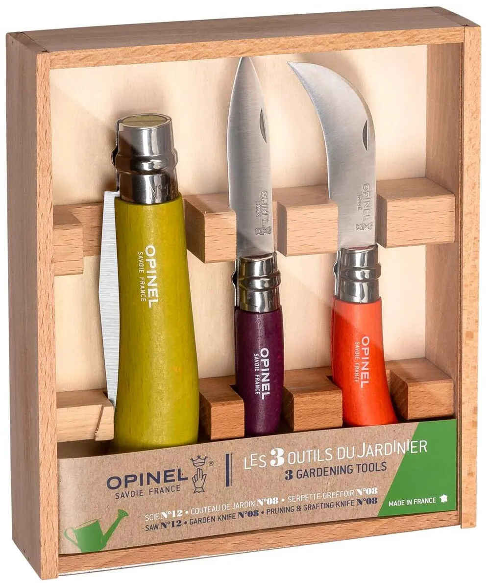 Opinel Colored Gardener Box 3 Unelte de Gradinarit