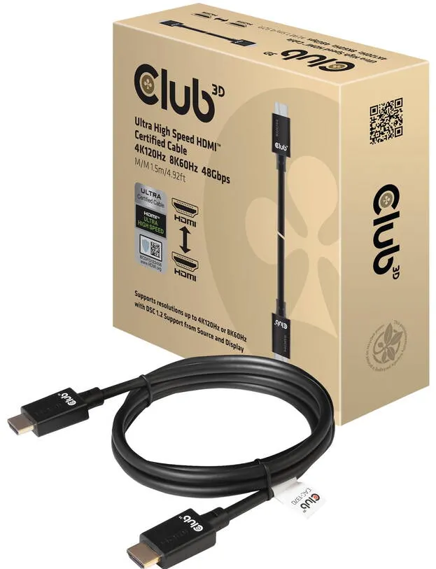 Cablu CLUB 3D HDMI A -> A 2.1 Ultra High Speed 10K HDR 1,5m