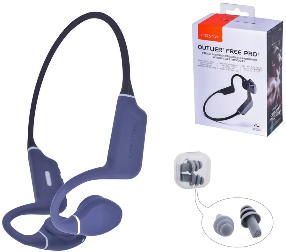Casti Bluetooth CREATIVE Bone conduction OUTLIER FREE PRO+ wireless, waterproof Negru