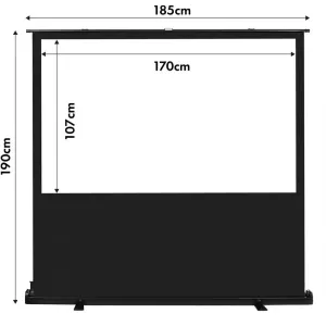 Suport TV / Monitor MACLEAN MC-212 Portable Projection Screen, Compact, Floor, 80", 16:10