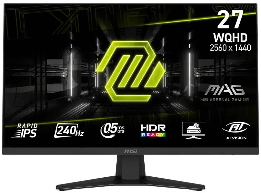 Monitor MSI MAG 274QFDE X24, gaming monitor- 27 - black, WQHD, Rapid-IPS, HDR, Adaptive-Sync, 240Hz panel