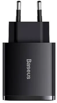 Baseus Incarcator retea Baseus Compact, Quick Charger, 30W, 1x USB-C, 2x USB, PD 3.0, Negru