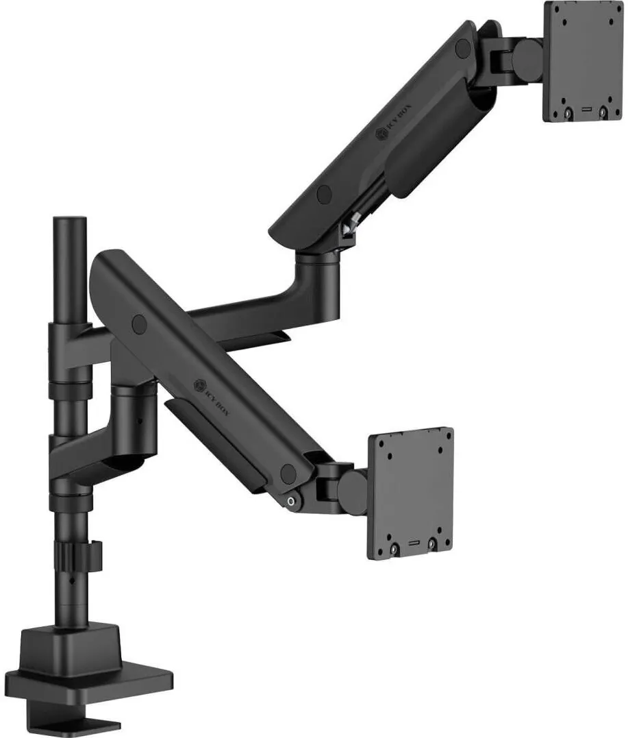 Suport TV / Monitor Icy Box Suport dual monitoare Raidsonic IB-MS702-T negru 24"-57"