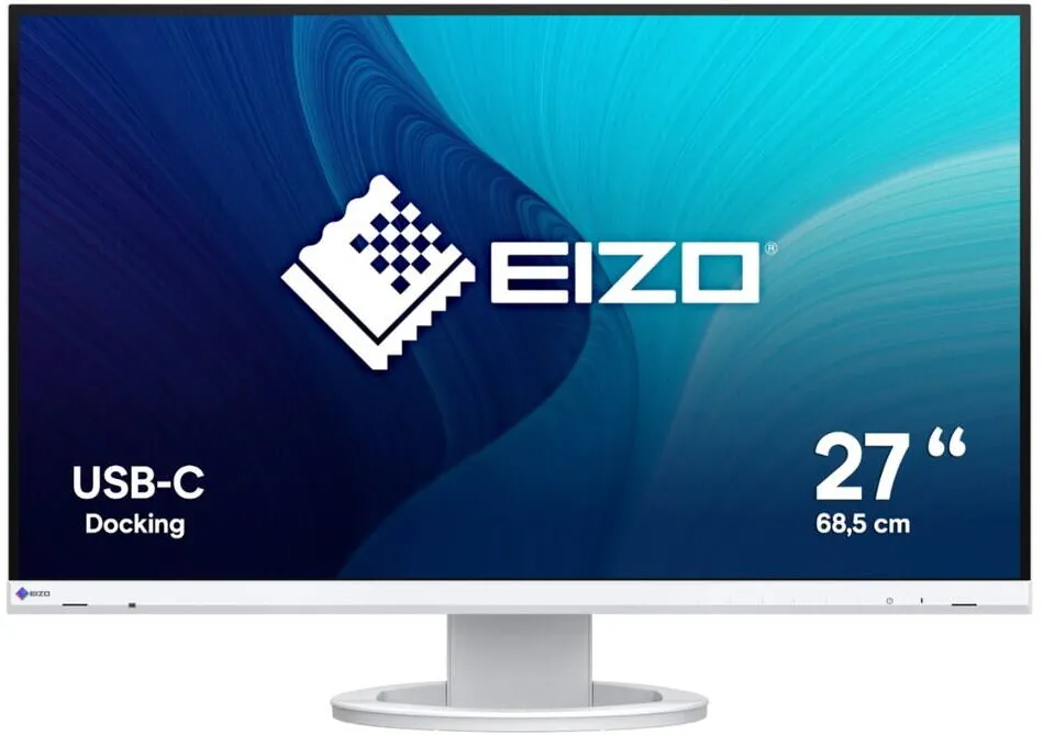 Monitor Eizo Monitor IPS LED EIZO 27" EV2720S-WT, WQHD 2560 x 1440, HDMI, DisplayPort, Boxe, Pivot Alb