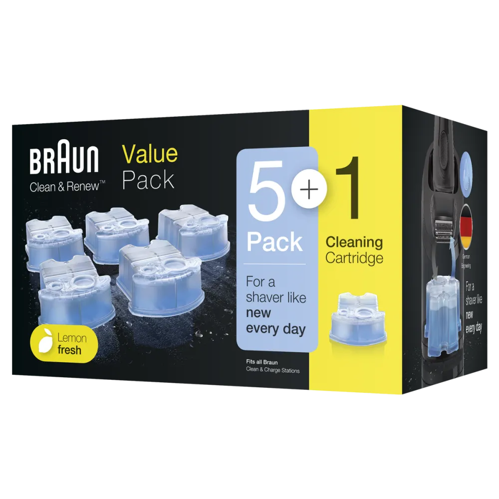 BRAUN Cartuse de rezerva pentru statia de curatare Braun Clean & Renew, 5+1 Gratis