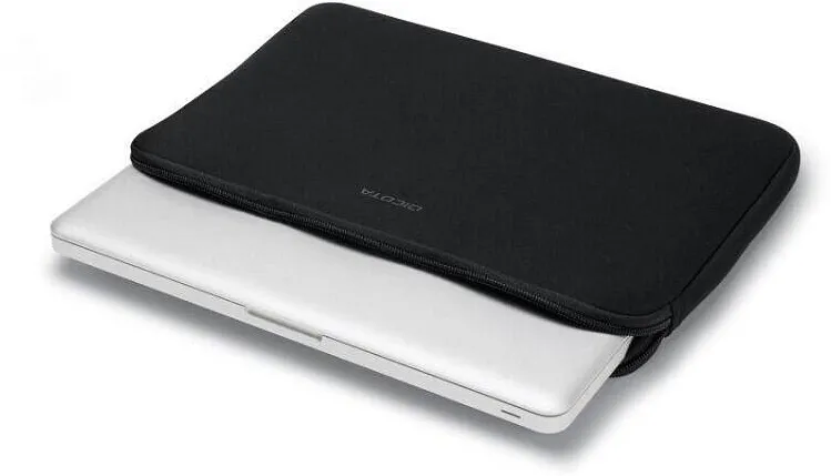 DICOTA husa pentru laptop din neopren sintetic, usoara, rezistenta la apa, fermoar cu captuseala anti-zgarieturi Perfect 10-11.6, negru, 11.6 inch