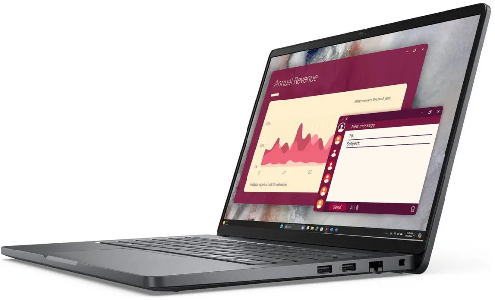 Laptop Dell Dell Pro 14,14"FHD+(1920x1200)300nits 45% NTSC, Intel Core Ultra 5 235U(12 TOPS NPU 12cores/4.9GHz)vPro,16GB(1x16)5600MT/s,1TB SSD, Integrated Intel Graphics, Wi-Fi 6E AX211(2x2)+BT 5.3, Backlit Kb, FGP,3cell 55WHr, Win11Pro,3Yr ProSupport