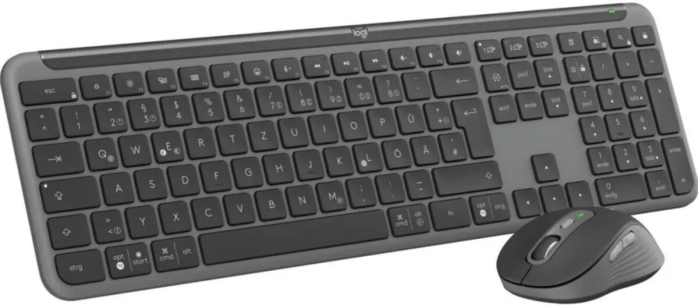 Kit Periferice LOGITECH Tastatura cu mouse, Logi, MK950, wireless + Bluetooth, grafit, dimensiuni 433,85x23,1x134,8mm