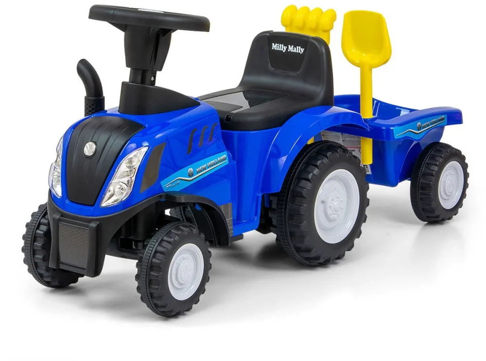 Jucarie exterior Milly Mally Tractor New Holland 12-36 luni albastru