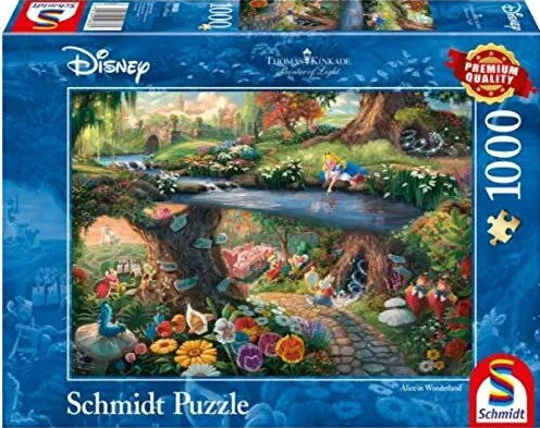 Puzzle Schmidt Spiele Thomas Kinkade: Painter of Light - Disney - Alice in Wonderland, Jigsaw Puzzle (1000 pieces)