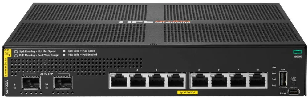 Switch HP NET 8PORT 1000M/CX 6000 S4R23A ARUBA BY HPE