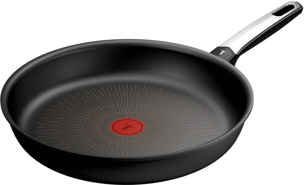 TEFAL Tigaie Tefal Excellence, 30 cm, inductie, invelis antiaderent, indicator Thermo-Signal, aluminiu, negru