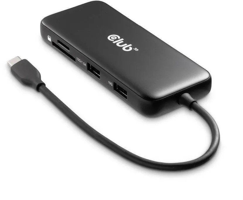 Hub USB CLUB 3D Statie de andocare Club3D 8-1 USB Type-C, 10Gbps, HDMI, DisplayPort, 8K30Hz, 100W, multicolor