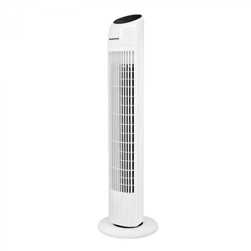 DAEWOO Ventilator Tip Turn SDA DDV300 3 Trepte de Putere Timer pana la 12 Ore Panou de Control Digital Telecomanda Oscilare la 60 Grade Baza Stabila 45W Alb