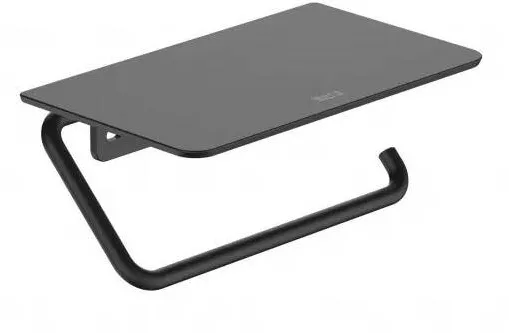 Roca Suport hartie igienica Victoria, montare pe perete, metal, negru
