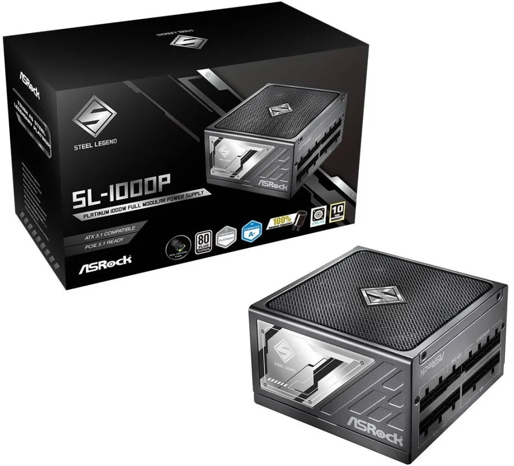 Sursa PC ASRock Steel Legend 1000W 80+ Platinum modulara 13,5cm ATX 3.1