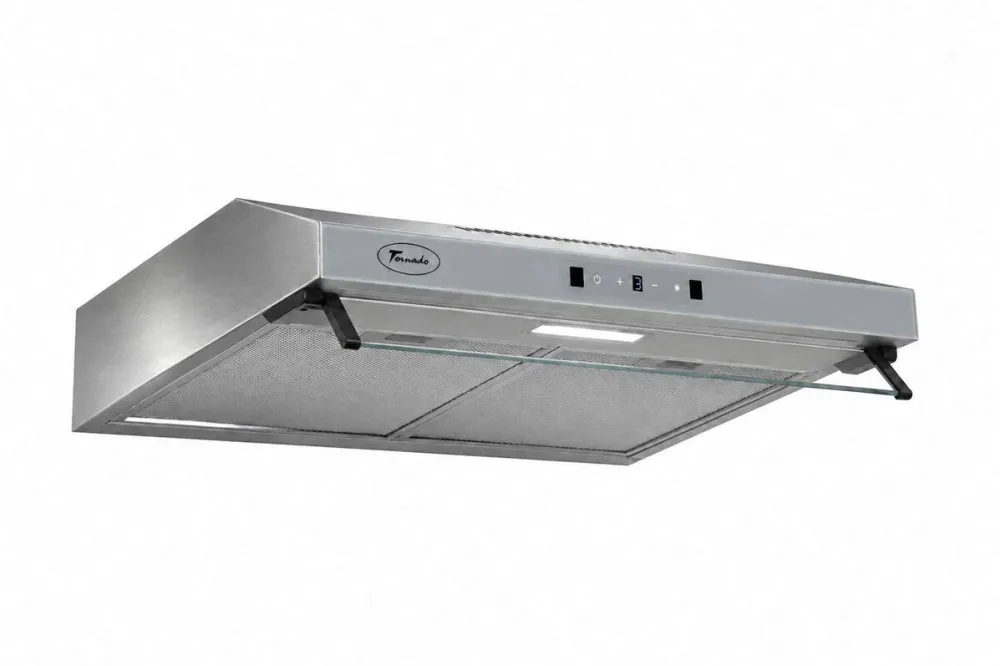 Tornado Hota Traditionala Tornado BIZA 10 (60), 1 motor, latime 60 cm, 3 viteze, absorbtie 500 m3/ora, Inox