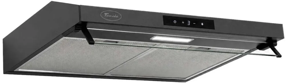 Tornado Hota Traditionala Tornado BIZA 10 (60), 1 motor, latime 60 cm, 3 viteze, absorbtie 500 m3/ora, Negru