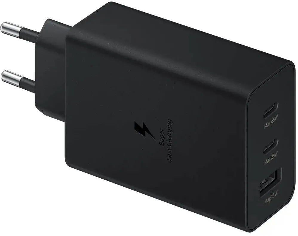 Samsung Incarcator retea Samsung Power Adapter Trio 65W, T6530, 1M Type-C Cable, Black