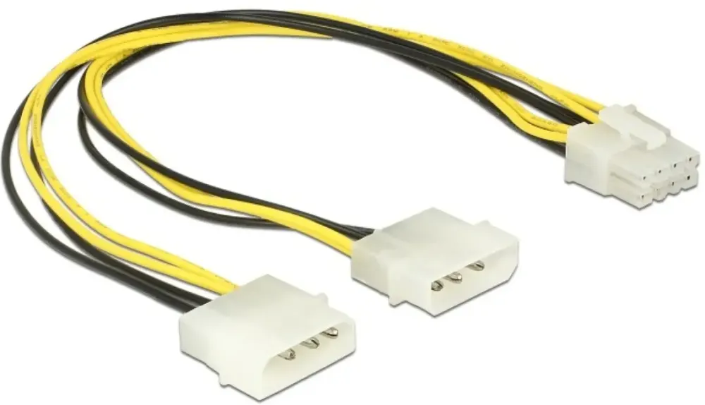 DELOCK 85453, power cable - 8 pin EPS12V to 4 pin internal power - 30 cm