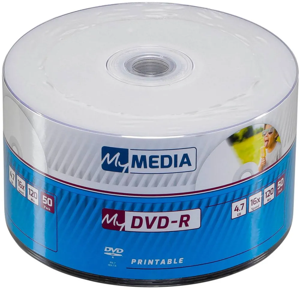 MyMedia Mediu de Stocare 1x50 DVD-R 4,7GB 16x Speed Printable Wrap