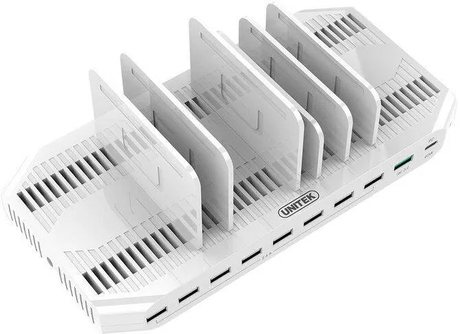 Docking Station Unitek Charging Station 10xUSB 160W; QC3.0; USB-C; Y-219