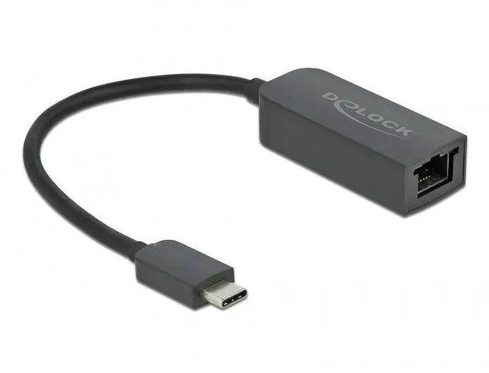 Adaptor DELOCK USB Typ-C Stecker la 2,5 Gigabit LAN kompakt