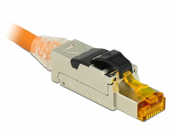 Accesoriu Retea DELOCK Ansamblu cupla RJ45 Cat.6A metal