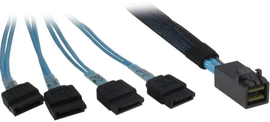 Cablu Inter-Tech SFF 8643 -> 4x SATA 0,5m