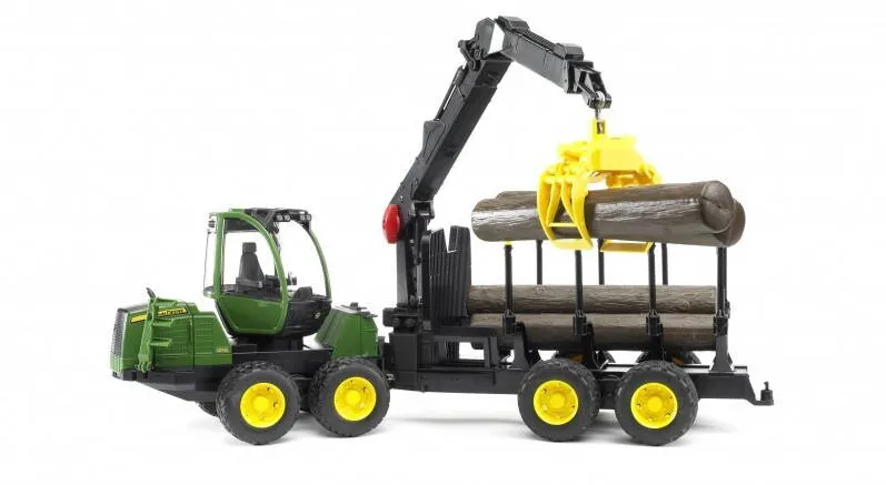 Masinuta BRUDER John Deere 1210E Forwarder with grab