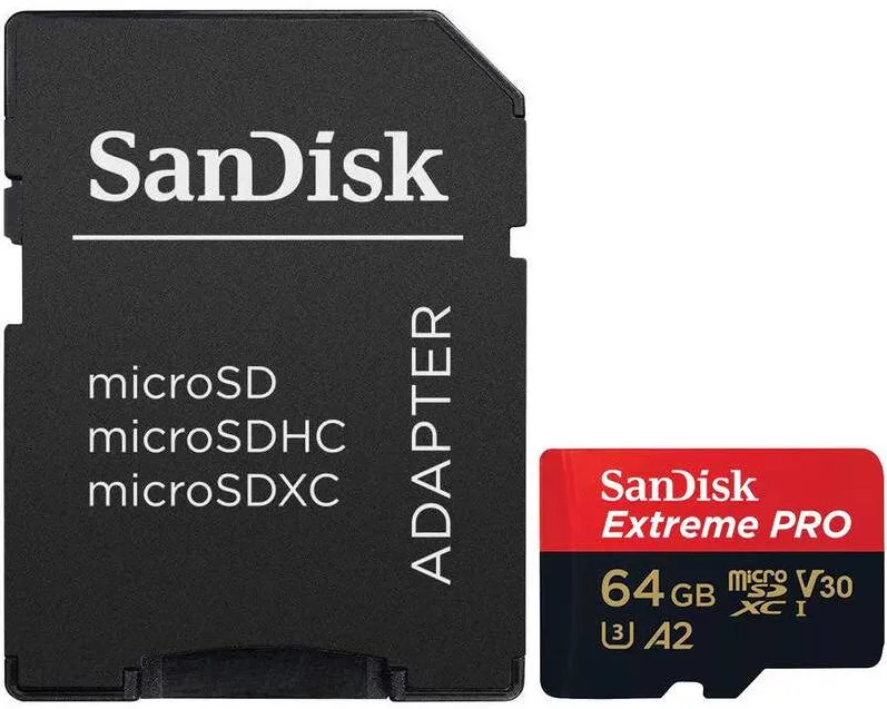 Card de Memorie SanDisk Micro SDXC Extreme PLUS 64GB A2 C10 V30 UHS-I U8 + Adaptor